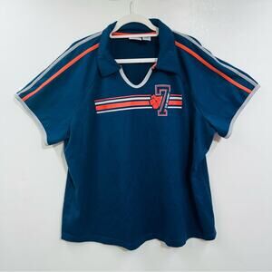 Bum Equipment Vintage Collared Graphic Shirt‎ Blue Short Sleeve Y2K Pullover  3X